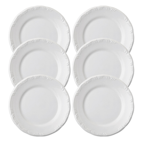 Jogo c/ 6 Pratos de Sobremesa Schmidt Prisma Branco | Unilar